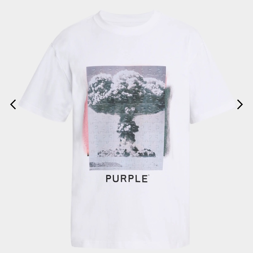 Purple Men’s Explosion Puzzle Logo Graphic T-Shirt